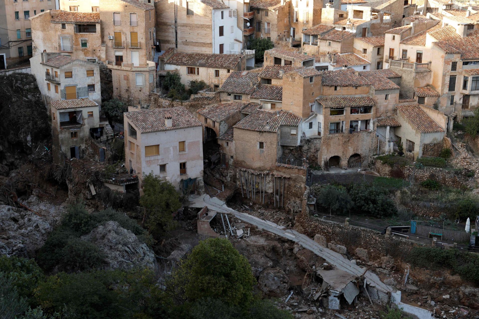 Un plano aéreo de la zona más afectada de Letur