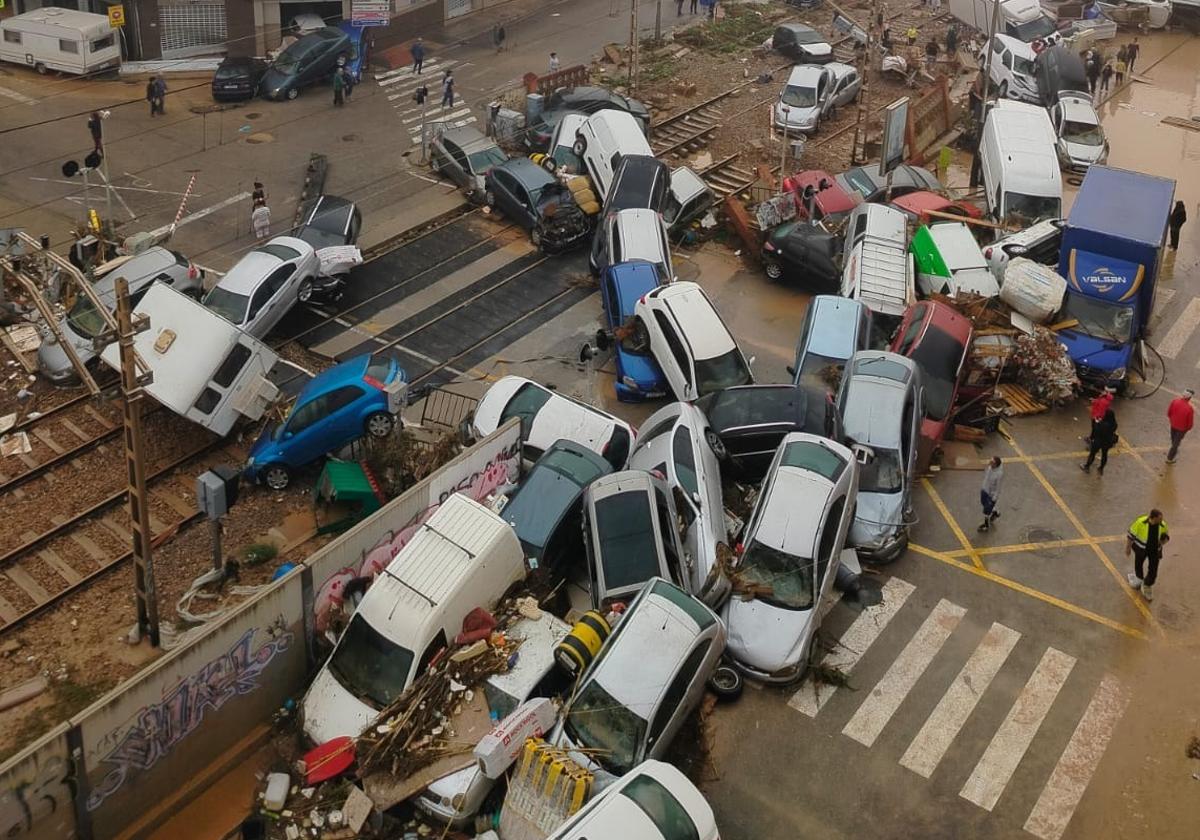 Una imagen del impacto de la DANA en Valencia