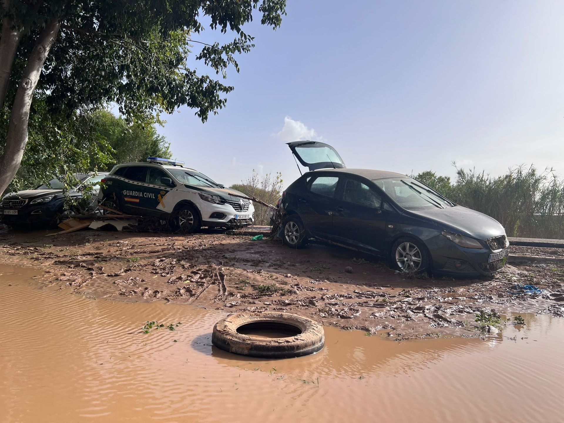 Imagen de la llegada a Utiel, uno de los pueblos más afectados