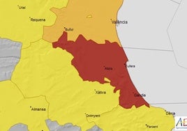 La Aemet activa la alerta roja por «tormentas de gran intensidad» en Valencia