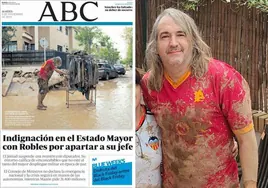 A la izquierda, la portada de ABC del martes. A la derecha, Carlos Pavia