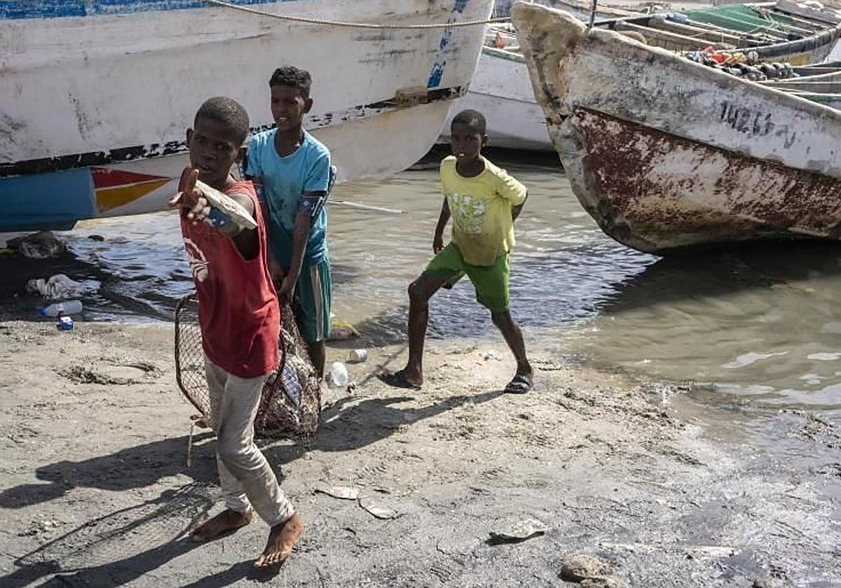 Niños en Nuadibú, Mauritania