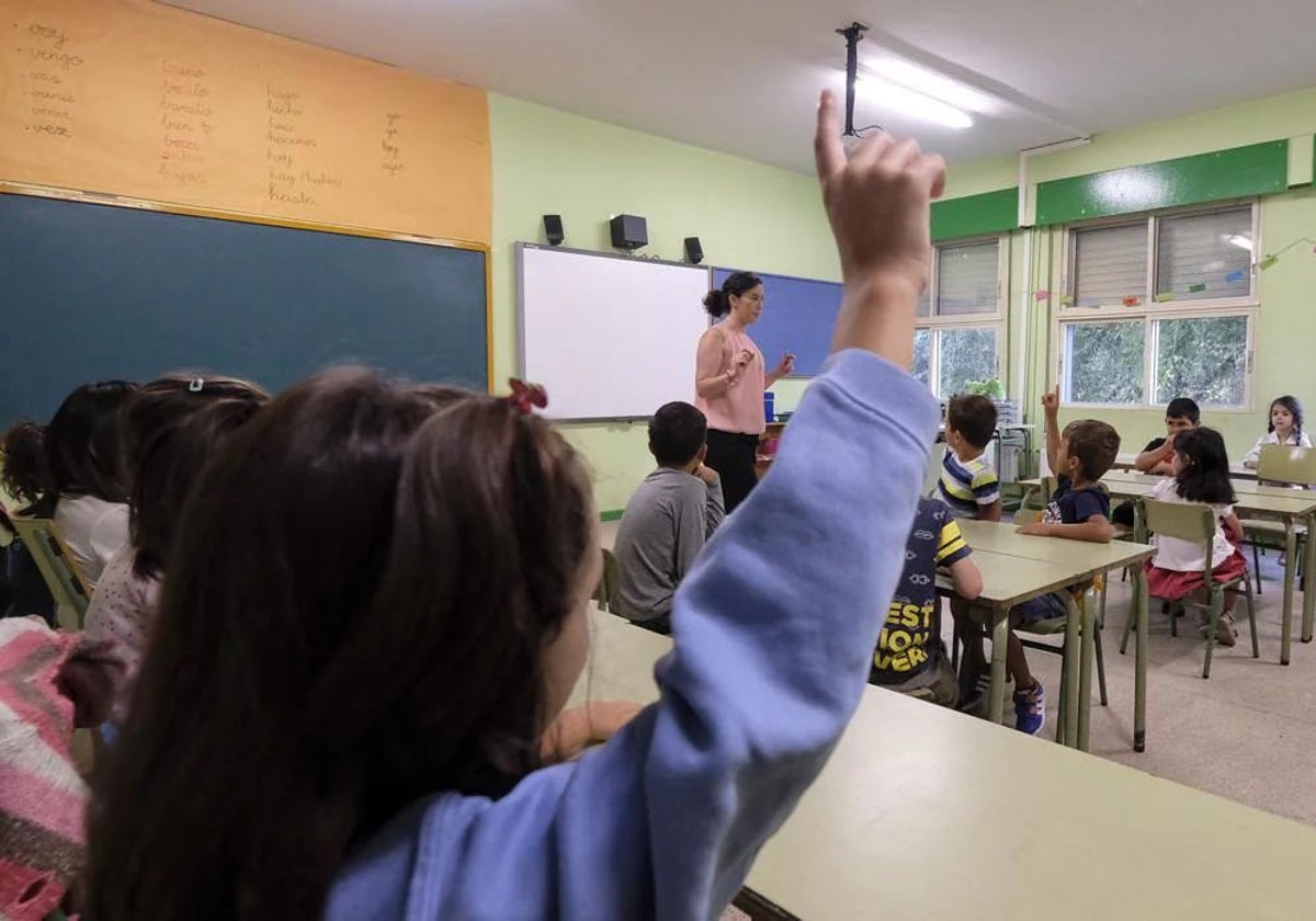 Alumnos de Educación Primaria en una escuela de Valladolid