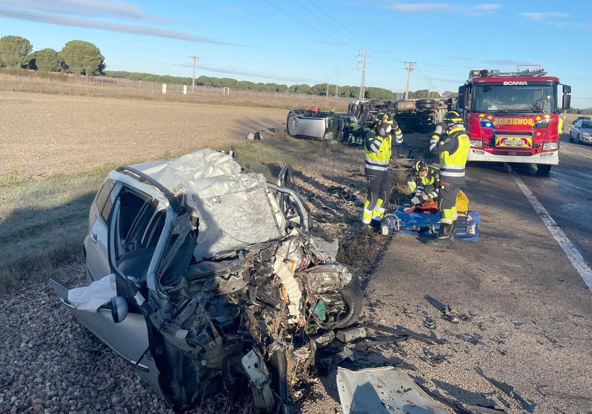 Accidente de tráfico en una imagen de archivo