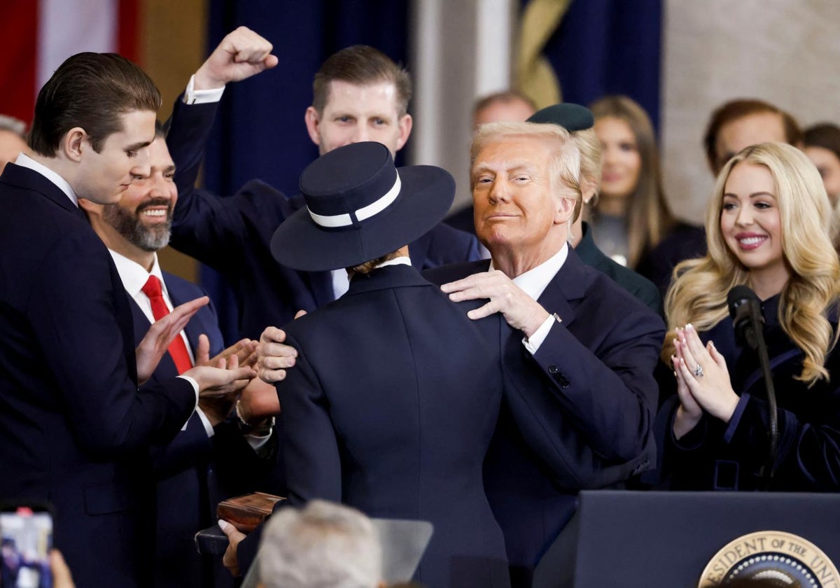 Donald Trump en la ceremonia presidencial