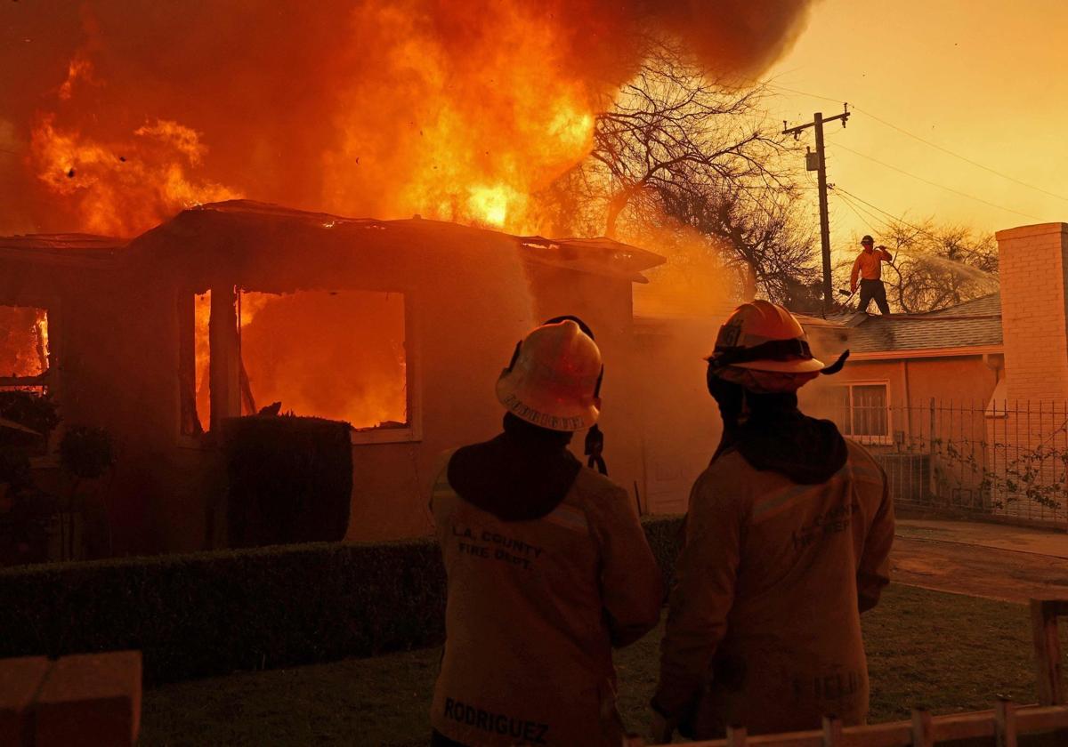 Imagen de archivo del incendio de Pasadena, Los Ángeles, que comenzó en enero