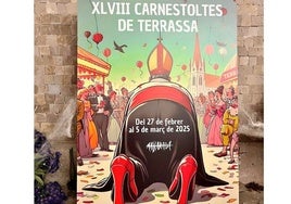 Abogados Cristianos pide al juez la retirada de un cartel de carnaval con un obispo a cuatro patas con tacones rojos