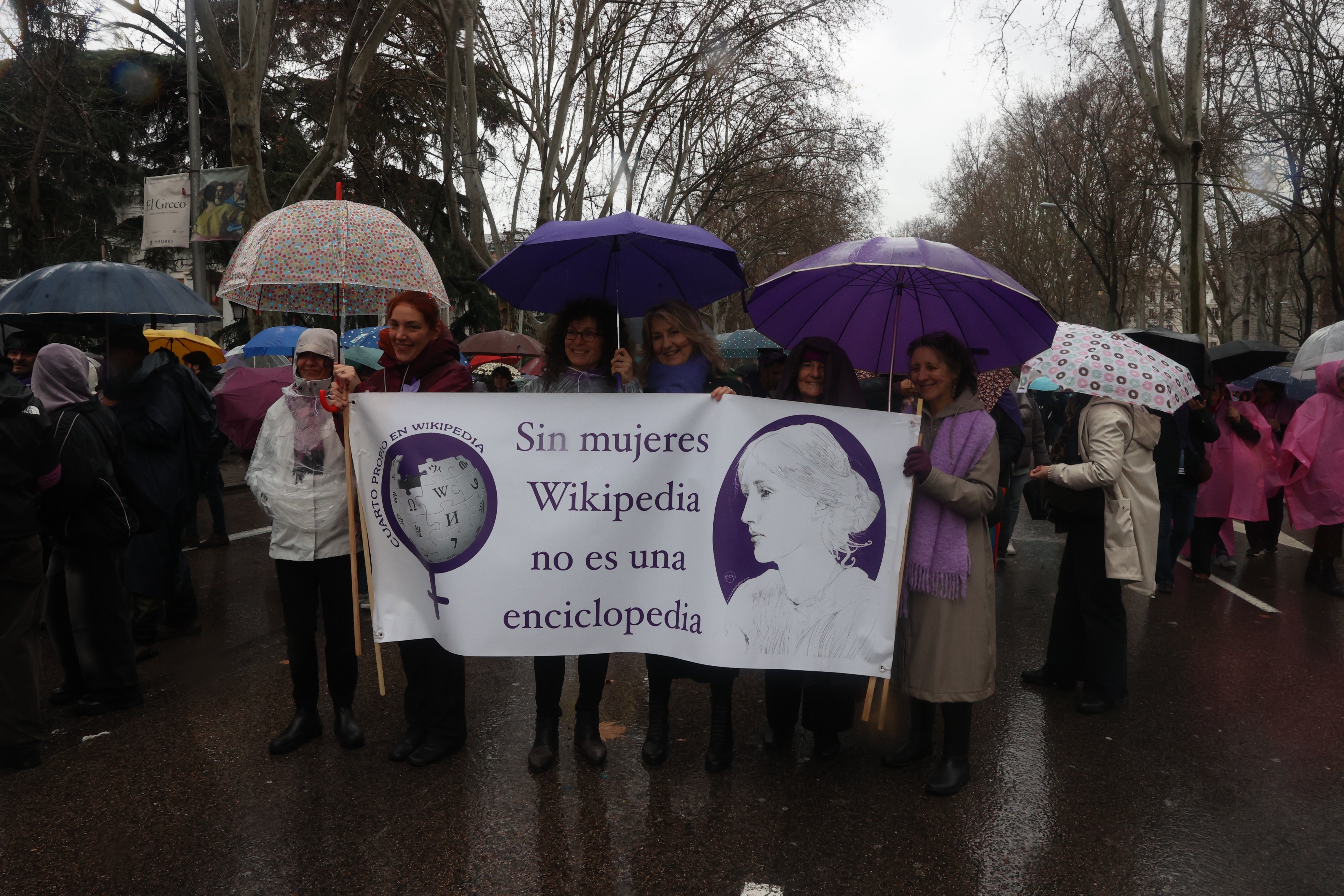 Uno de los carteles en la manifestación del 8M vistos en Madrid