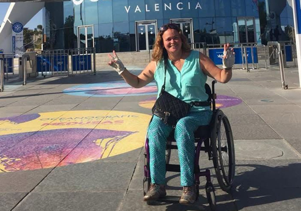 Bernardita Delgado, durante su visita a Valencia para su tratamiento