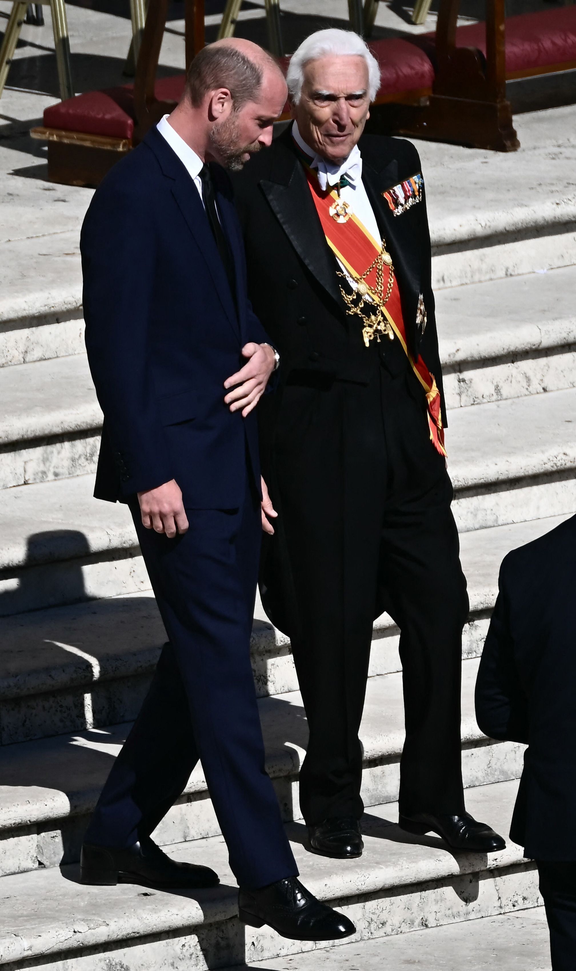 El Príncipe Guillermo, a su llegada