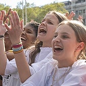 La Fiesta de la Resurrección llena Cibeles de música y oración