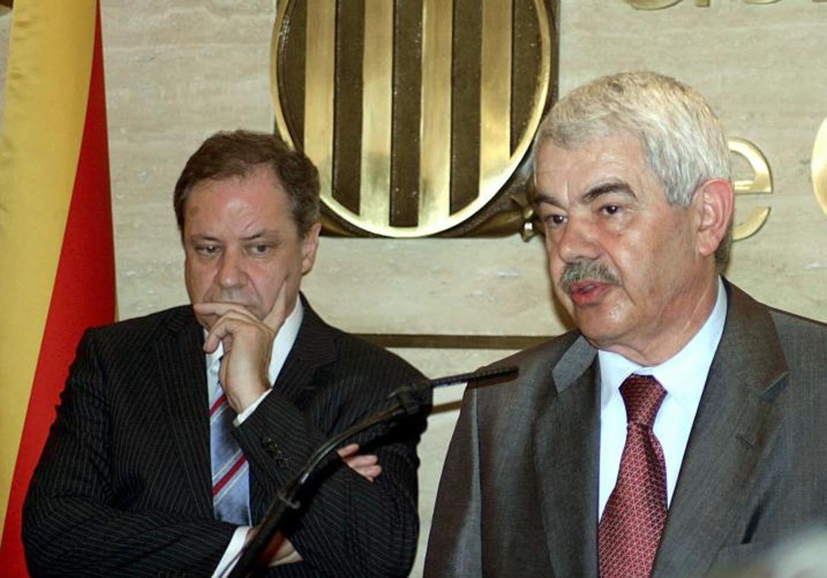 De Torres junto a Maragall durante el acto en el fue nombrado delegado de la Generalitat en Madrid