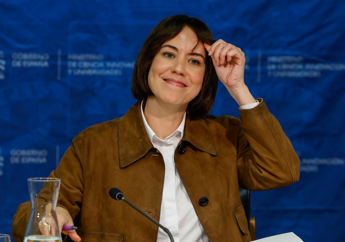 Diana Morant, hoy, el durante el Pleno del Consejo de Universidades en Madrid