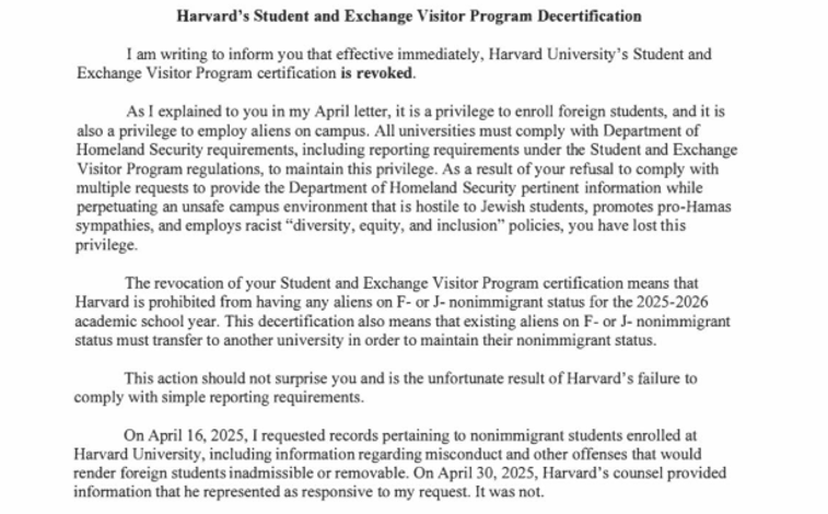 Imagen - Nuevo golpe de Trump a Harvard: cierra sus puertas a alumnos extranjeros
