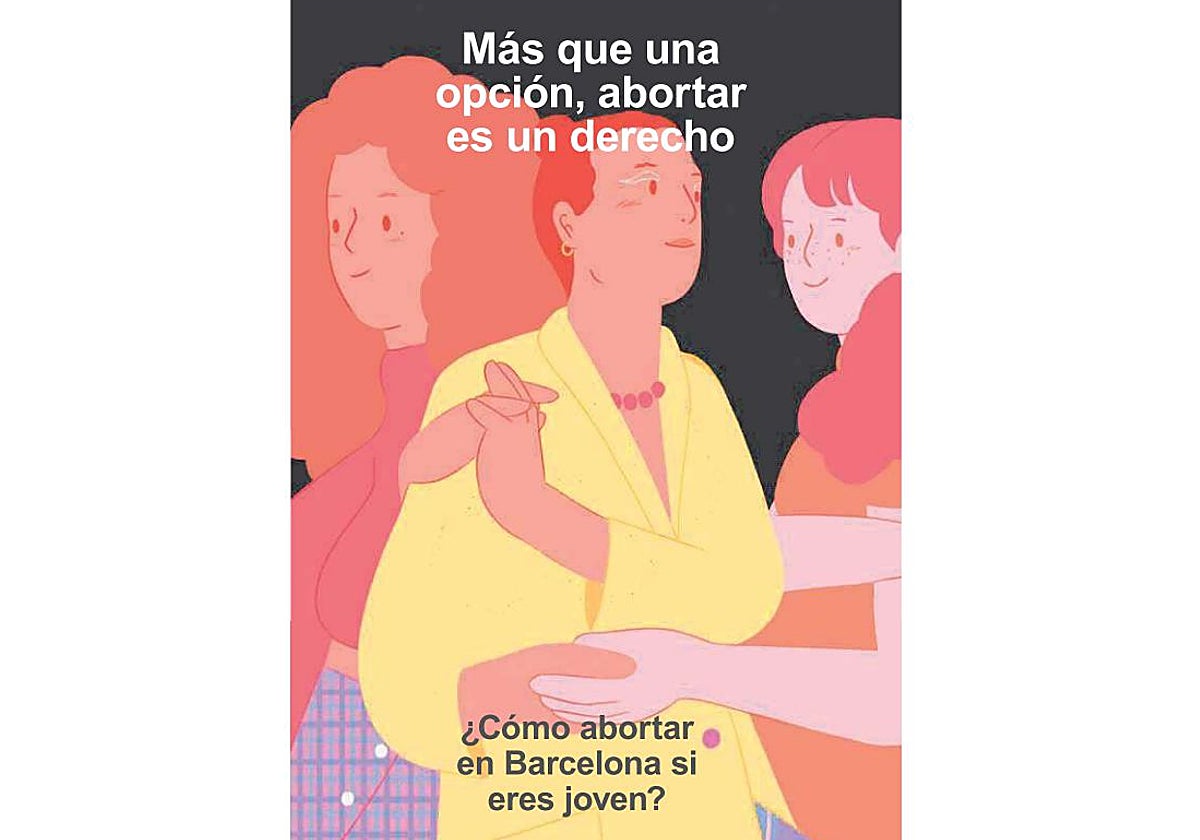 Imagen del folleto dirigido a los jóvenes sobre aborto del Ayuntamiento