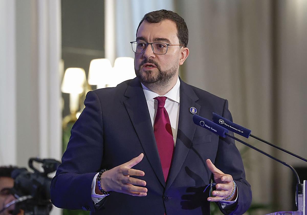 El presidente de Asturias, Adrián Barbón