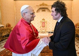 Milei ha visitado al Papa León XIV en el Vaticano