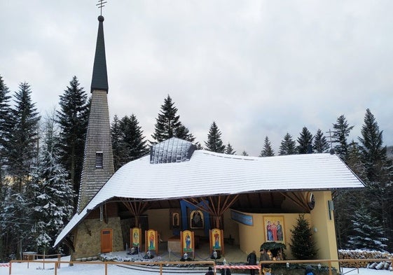 El lugar de las apariciones en Litmanovà, Eslovaquia