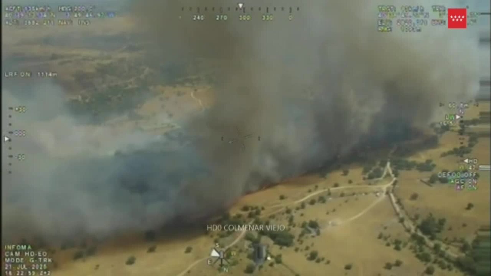 Se activa la situación operativa 1 del INFOMA por un incendio en Colmenar Viejo