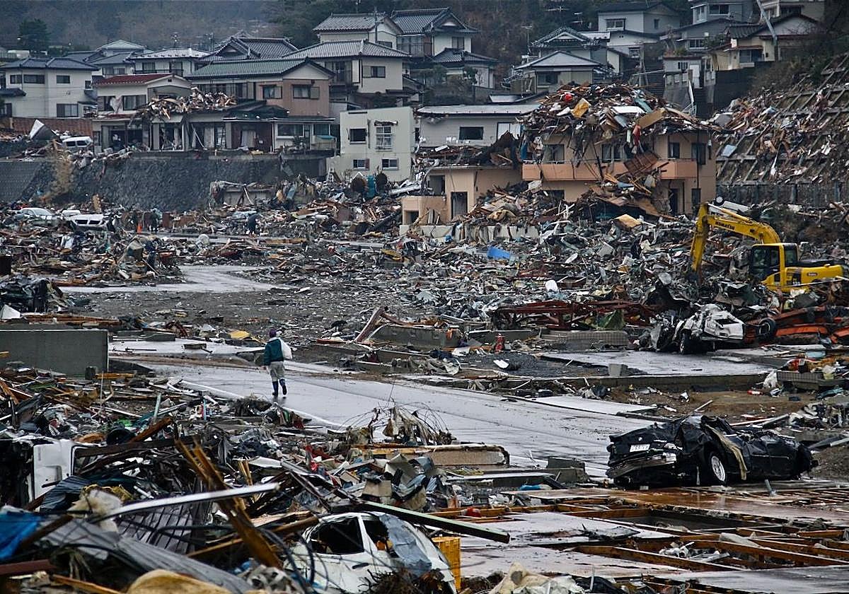 El tsunami de Japón en 2011 arrasó localidades de la costa oriental como Onagawa