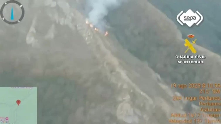 Imágenes aéreas del incendio de Somiedo (Asturias)