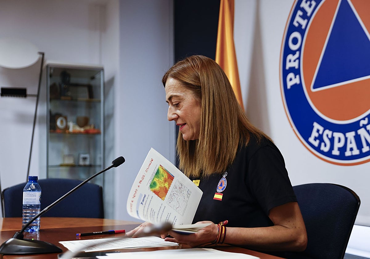 La directora general de Protección Civil, Virginia Barcones, este jueves