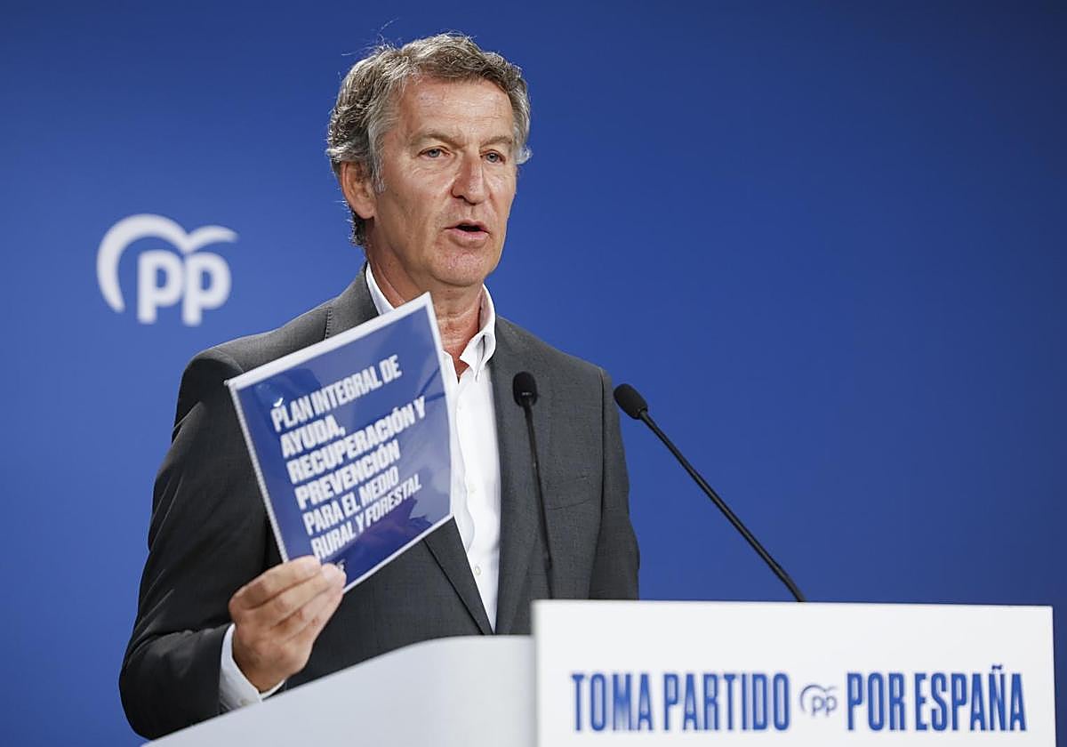 Feijóo lanza su propio plan antiincendios frente al Pacto de Estado de Sánchez