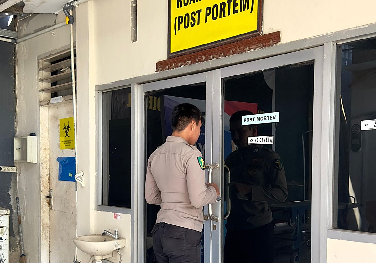 Vista de la morgue de Lombok