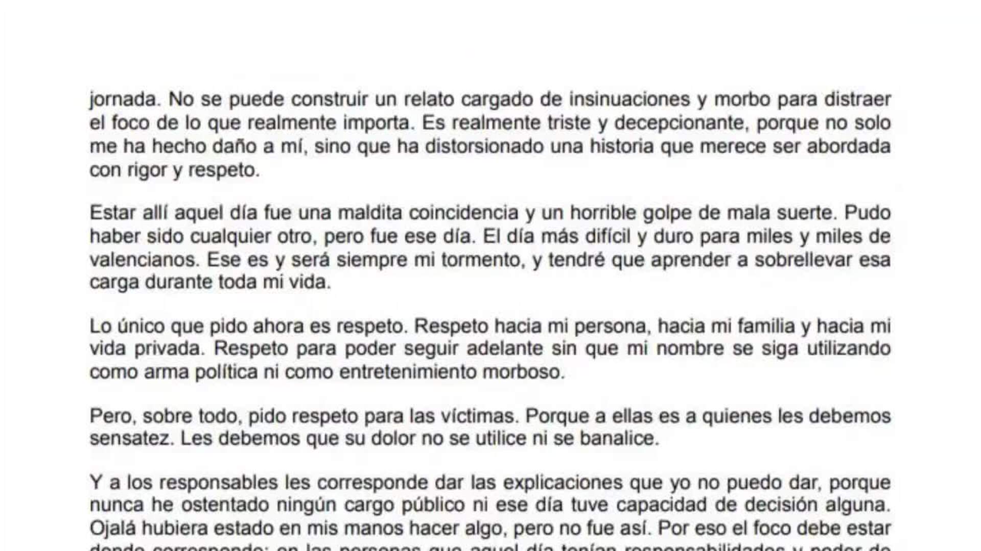La periodista que comió con Mazón el 29-O afirma que fue &quot;una maldita coincidencia&quot;