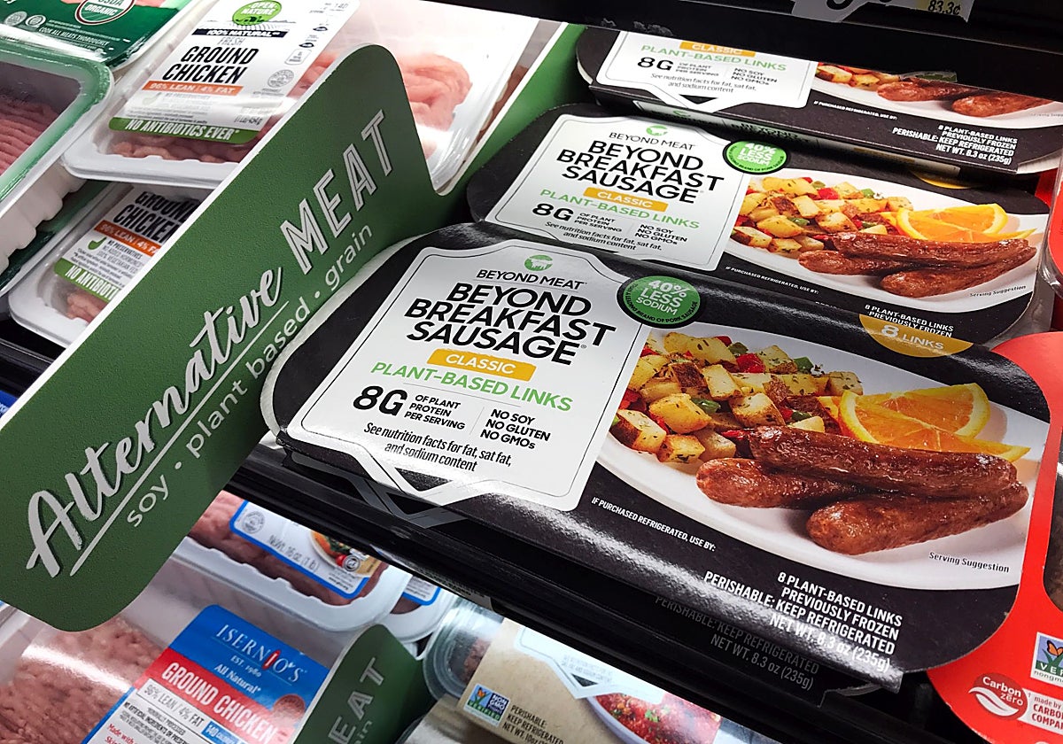 Salchichas veganas en un supermercado estadounidense