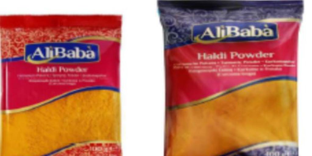 Alerta sanitaria por la presencia de  Salmonella spp.  en cúrcuma en polvo de la marca Ali Baba