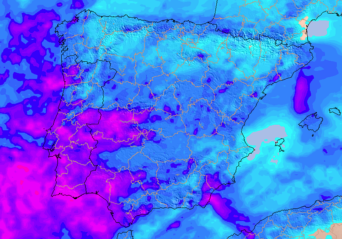La Aemet avisa a estas zonas de España de la llegada de fuertes lluvias y tormentas por un tren de borrascas atlánticas