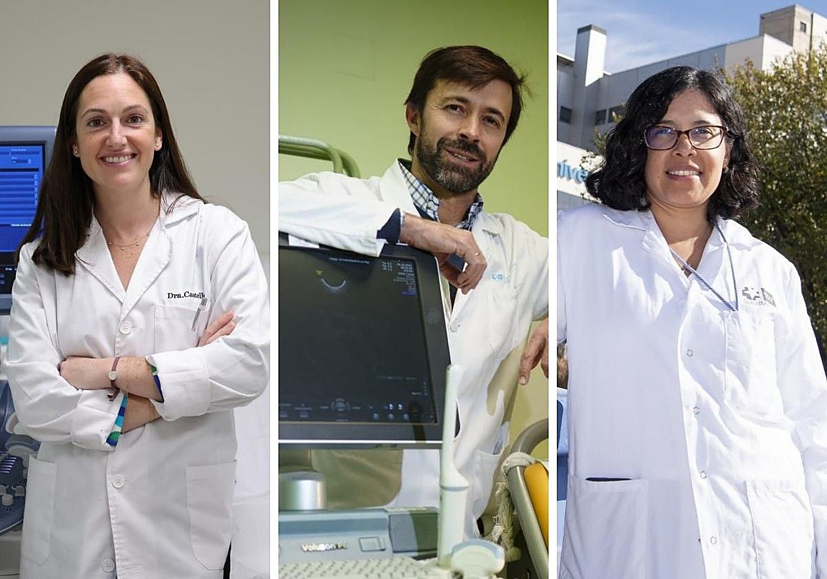 Los ginecólogos Cristina Castellets, Jaime Siegrist y Claudia Arispe
