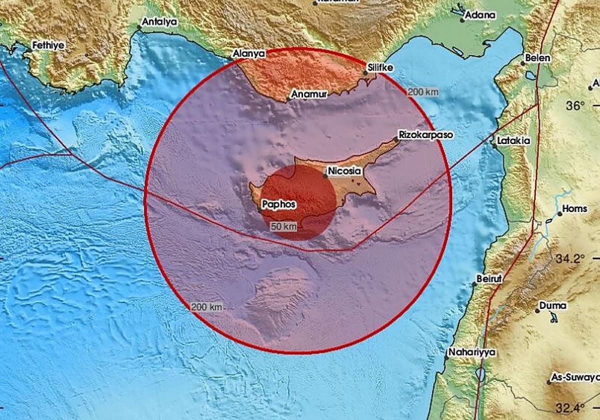 La zona afectada por el terremoto