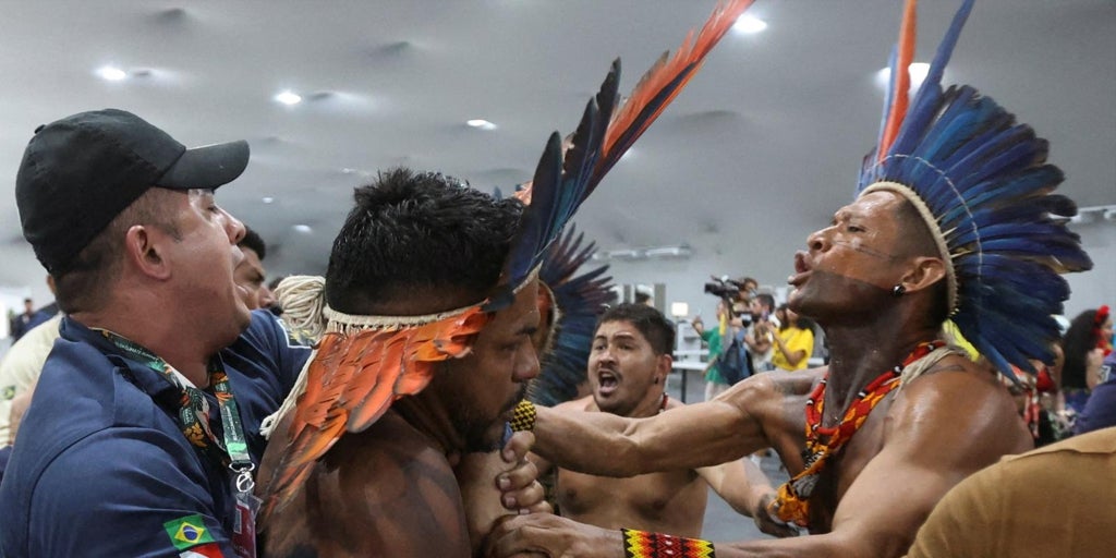Altercado en la Cumbre del Clima: manifestantes indígenas se enfrentan a la  seguridad en la COP30