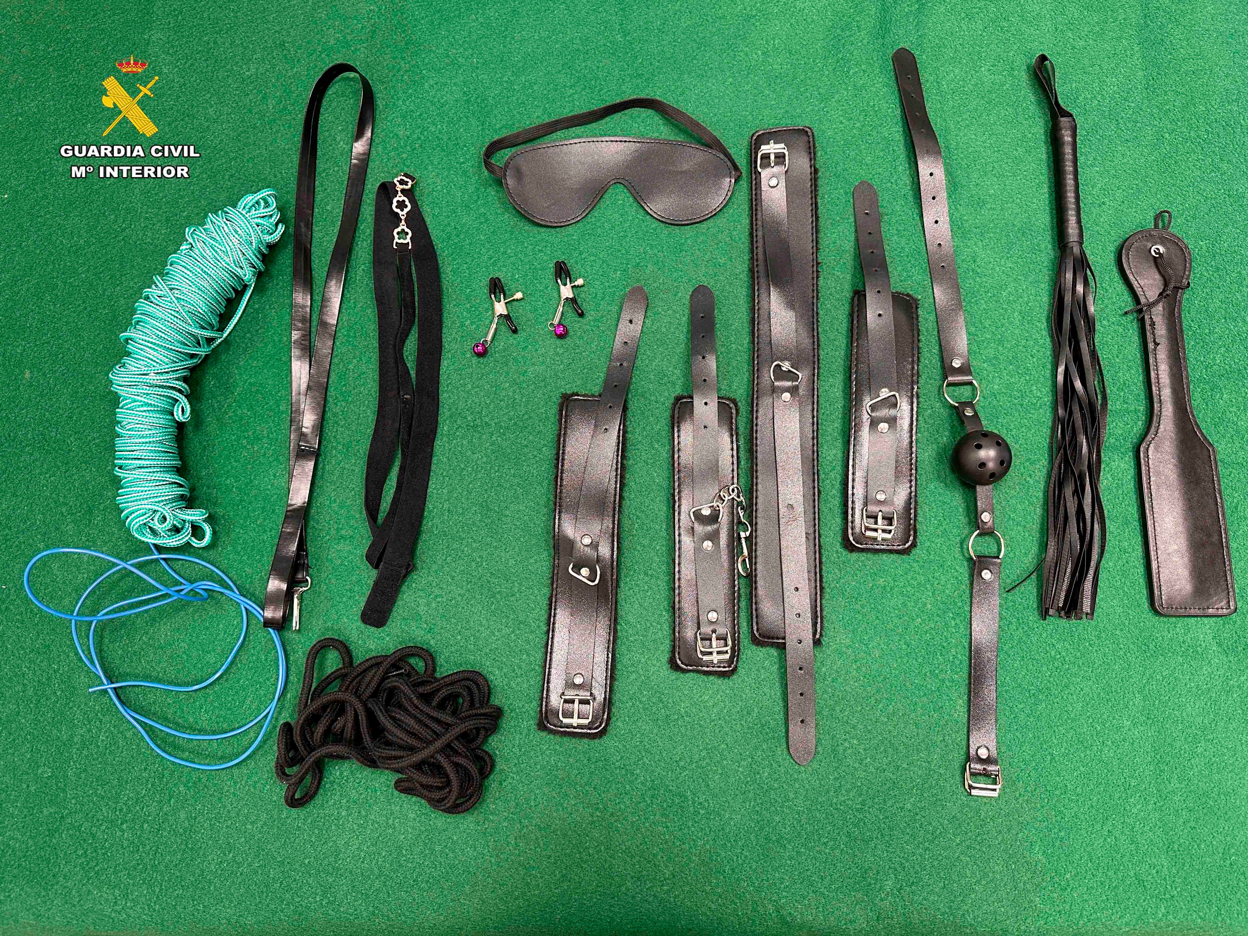 Objetos sexuales intervenidos por la Guardia Civil