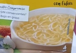 Alerta sanitaria por la presencia de piezas de metal y caucho en dos lotes de una conocida sopa deshidratada de supermercado