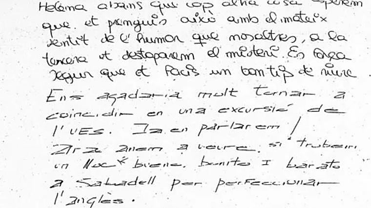 Parte de uno de los anónimos relacionados con Helena Jubany