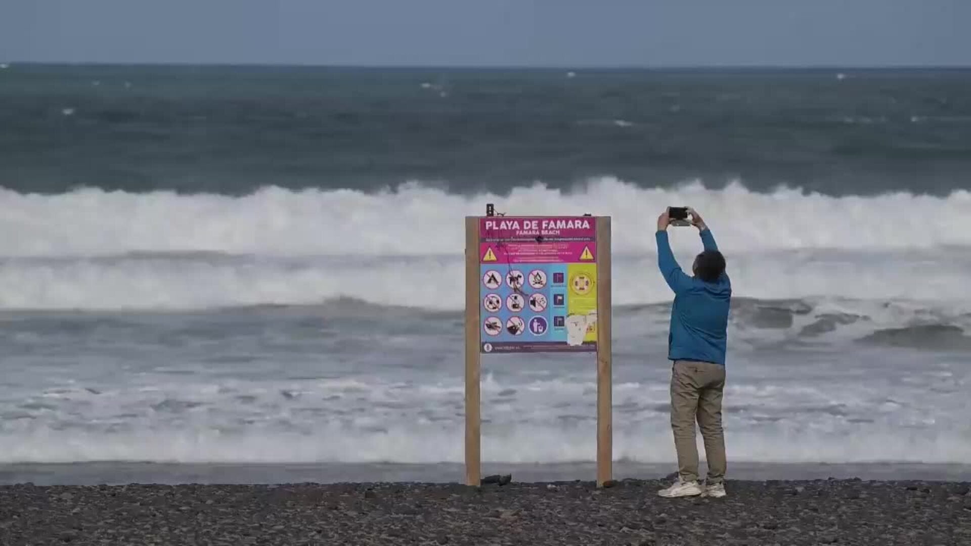Temporal de olas en Lanzarote