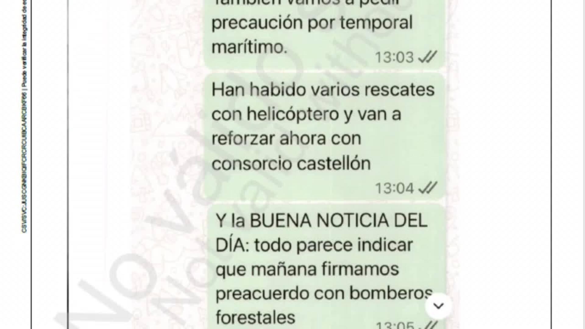Mazón respondió &quot;cojonudo&quot; a Pradas cuando le dijo que preocupaba el barranco del Poyo