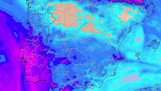 La Aemet avisa a España de la llegada de fuertes lluvias, nieve y viento: zonas más afectadas por la borrasca Therese