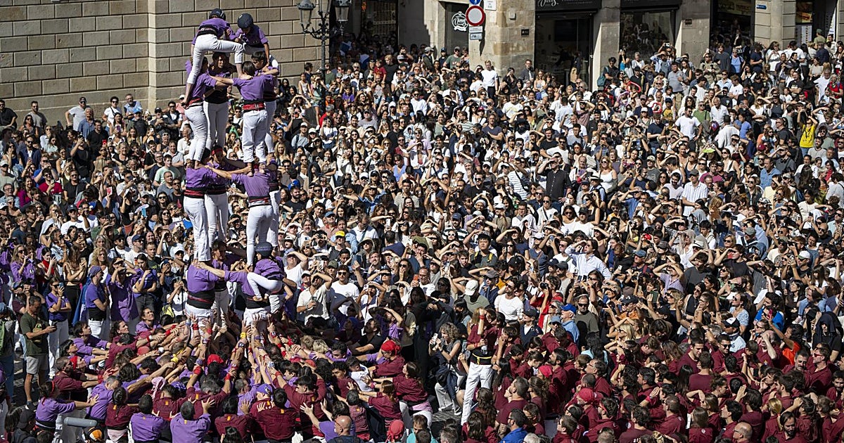 Así ha sido la actuación de los castellers de Villafranca an