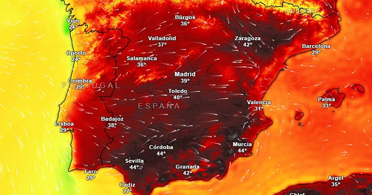 La Aemet lanza un nuevo aviso especial por ola de calor en España: temperaturas extremas de hasta 45 grados en estas zonas