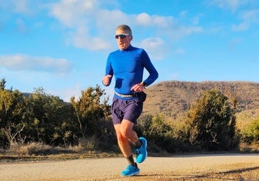 Enric, durante uno de sus entrenamientos corriendo.