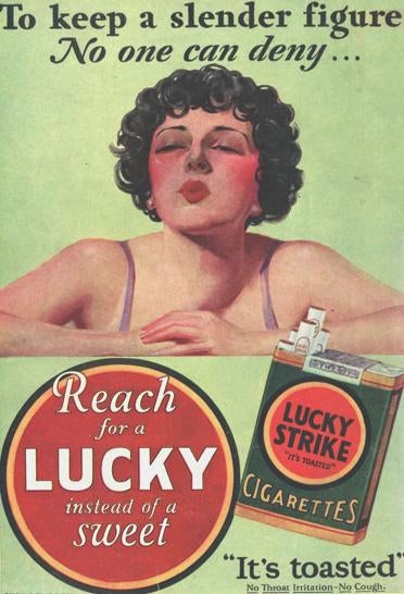 Anuncio de Lucky Strike de 1929