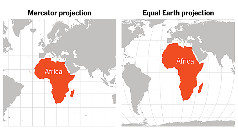 La ONU pide cambiar los mapas tradicionales para que África no aparezca reducida
