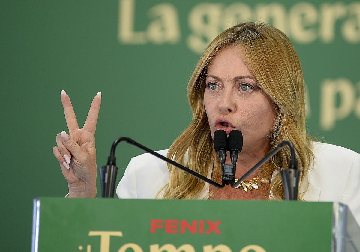 La primera ministra italiana, Giorgia Meloni