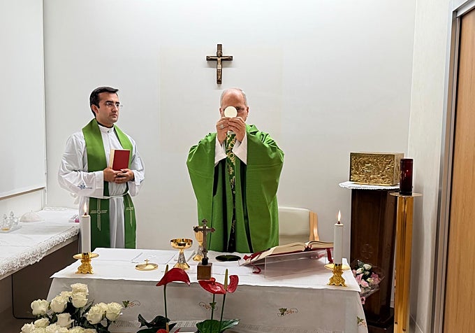 El Papa, durante la homilía en el hospital