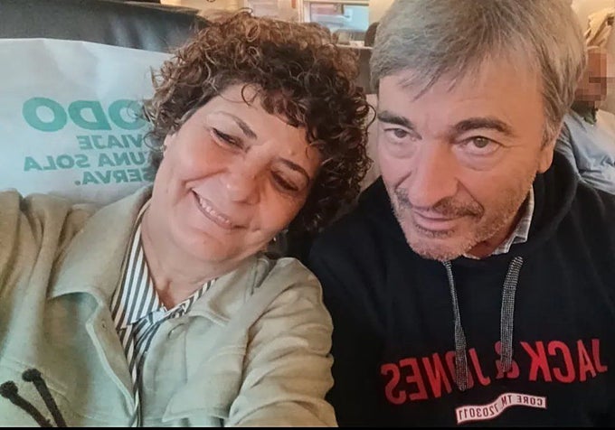Toñi Barba junto a su marido