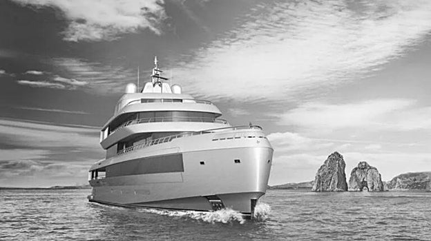 El exterior del yate de Giorgio Armani.